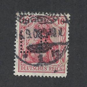 GERMANY SC# 83 PERFIN FVF/U 1905