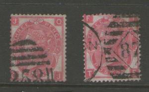 GB 1867 Queen Victoria SG 102 PL6 & PL8  FU