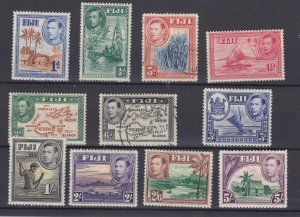 Fiji KGVI 1938 Set To 5/- SG249/266 MH (50/60 VFU) BP5455