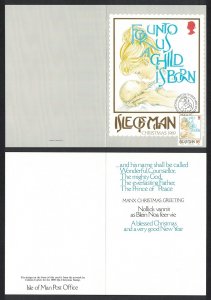 Isle of Man Christmas Maternity Home Church Maxicard 1989 SC#408 SG#429