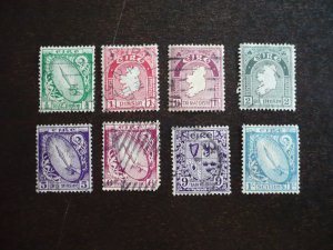 Stamps - Ireland _ Scott# 65-68,72-74,76 - Used Part Set of 8 Stamps