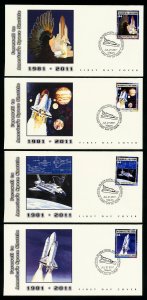 Marshall Islands 7 2011 Space Set Color Stamp Cachets