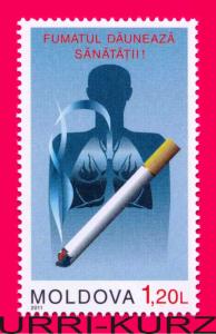 MOLDOVA 2011 Medicine Health Struggle Against Cigarets Smoking 1v Mi 768 MNH