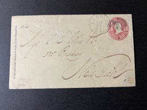 1864 USA Cover Augusta GA to Broadway New York NY Three Cent Envelope