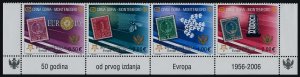 Montenegro 129 bottom strip MNH EUROPA, Stamp on Stamp
