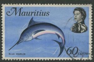 Mauritius -Scott 351 - Fish Definitive Issue -1969 - FU - Single 60c Stamp