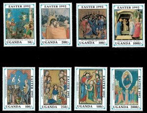 Uganda 1992 - EASTER 92 - Set of 8 Stamps (Scott #1006-13) - MNH