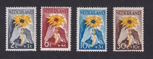 Netherlands   #B199-B202  MNH   1949  NWIN  cultural welfare   sunflower