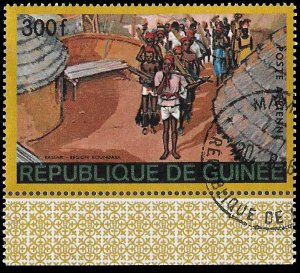 Guinea SC C100 * Natives in Villiage with Selvage * CTO * 1968