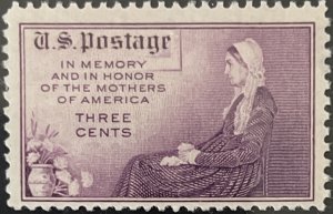 Scott #737 1934 3¢ Mothers of America rotary perf. 11 x 10.5 MNH OG