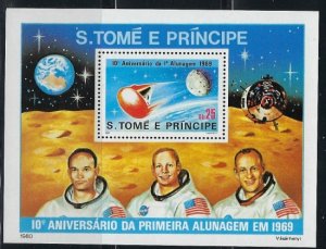 St Thomas and Prince 582 MNH 1st Moon Landing Anniversary (an7689)