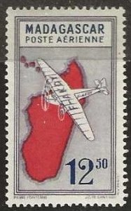 Madagascar Sc. C25L,  mint, hinge remnant. 1942 Vichy issue.  (M262)