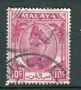 MALAYA; SELANGOR 1940s early Sultan issue fine used Shade of 10c. value