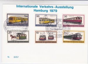 international verkehrs ausstellung hamburg 1979 railways   stamps card  r19693