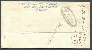 CANADA MILITARY COVER M.P.O. CANCEL 503