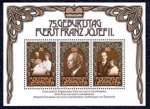 Liechtenstein 1981 Prince Franz Joseph II Mint MNH Miniature Sheet SC 710