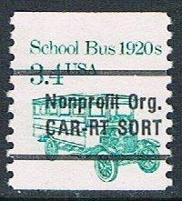 USA 2123a: 3.4c School Bus, Precancel single, MNH, VF