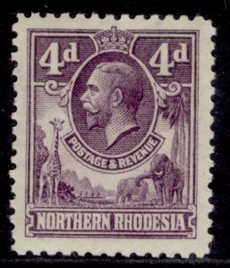 NORTHERN RHODESIA GV SG6, 4d violet, NH MINT.