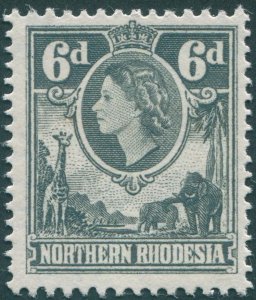 Northern Rhodesia 1953 6d grey-black SG68 unused