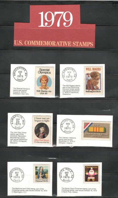 1770-1802 US Postage Commemorative Stamps (1979) In Mounts & Post Marked  MNH