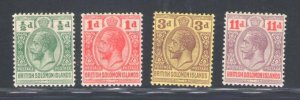 1913 British Solomon Islands - Stanley Gibbons n. 18/21 - MH*