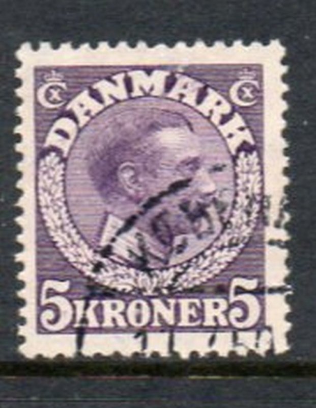 denmark Sc 134 1920 5 Kr purple Christian X stamp used