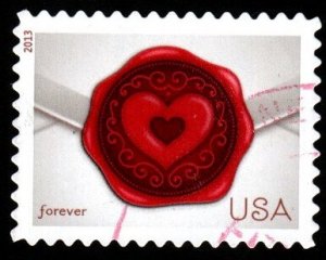 SC# 4741 - (46c) - Sealed with Love - Used Off Paper