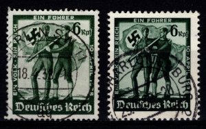 Germany 1938 Austrian Plebiscite, Small & Large Image, 6pf [Used]