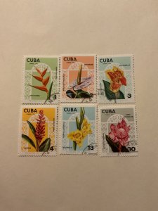 Cuba, Garden Flowers Set of 6, 1974, #1905-1910, CTO