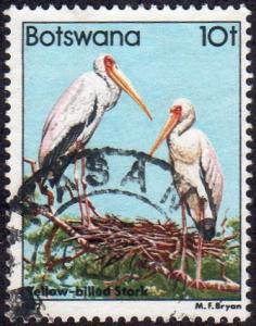 Botswana 311 - Used - 10t Yellow-billed Storks (1982) (1)