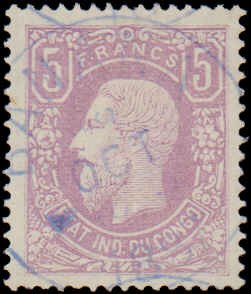 Belgian Congo #5, Incomplete Set, High Value, 1886, Used