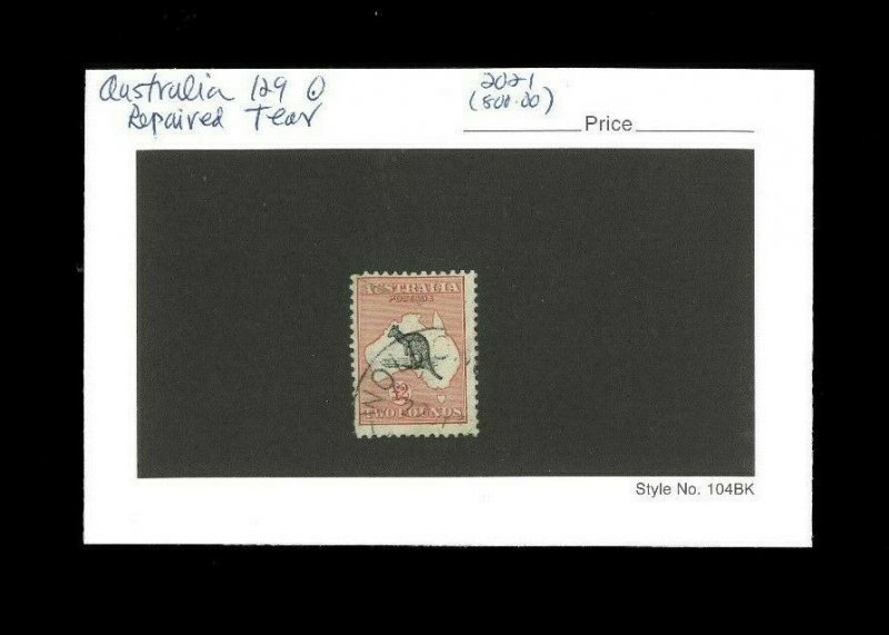 Australia Sc. #129 Used. Repaired/Sealed Tear at Top.