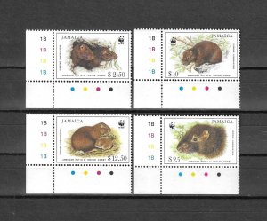 JAMAICA 1996 WWF SG 899/902 MNH