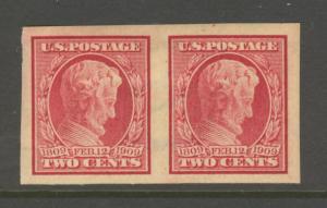 U.S. 368 Mint, 1909 Imperforate Lincoln Centenary Pair, OG