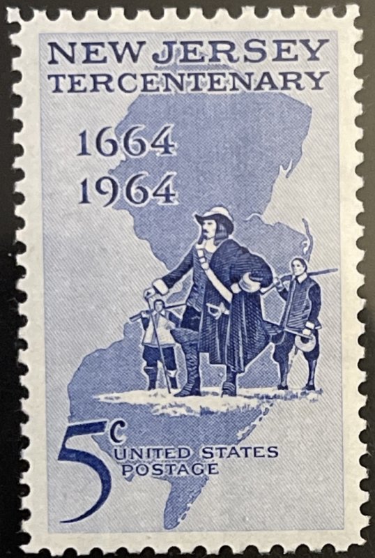 Scott #1247 1964 5¢ New Jersey Tercentenary MNH OG VF/XF