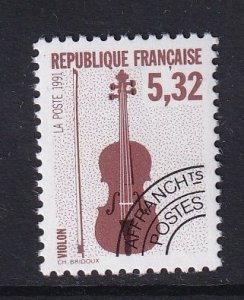 France  #2283   MNH 1992  musical instruments precancelled  5.32fr violin