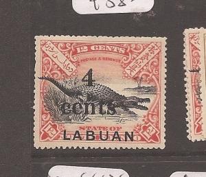 Labuan 4c/12c Crocodile SG 132a MOG (12aus)