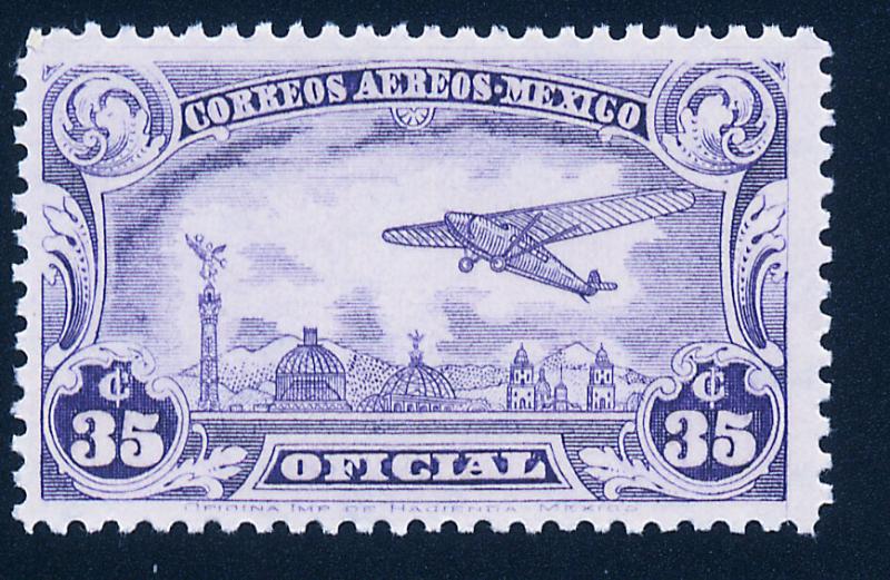 MEXICO CO13, 35¢ OFFICIAL AIR MAIL SINGLE, MINT, NH. F-VF.