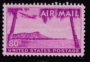 United States 1952 C46  80cent  Diamond Head, Honolulu, Hawaii  VF/NH(**)