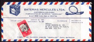 Colombia to New York,NY Hercules Batteries 1959 Cover