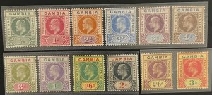 Gambia, 1902-1905, SC 28-39, MLH, VF