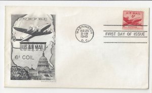 C38 C41 Sc C43 C44 Air mail FDC s 4 Different 1948 1949 First Day Cachet Covers