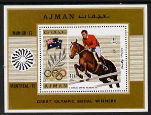 Ajman 1971 Olympics (Show Jumping 1956) m/sheet unmounted...