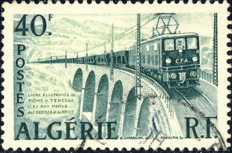 ALGÉRIE / ALGERIA 1957 30fr Electric Railway Yv.340/Mi.364 Oblitéré / Used °