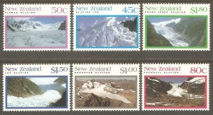 NEW ZEALAND Sc# 1104 - 1109 MNH FVF Set of 6 Various Glaciers