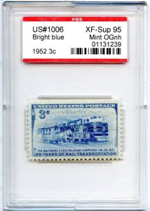 US SCOTT #1006 MINT-XF-SUP-OG-NH GRADED 95 PSE ENCAPSULATED SMQ $50 (7/30/24 GP)