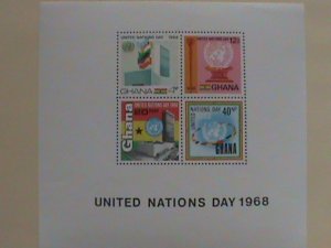 GHANA STAMP: 1968-SC#339a- UNITED NATION DAY - MNH SHEET . VERY OLD -VERY RARE.