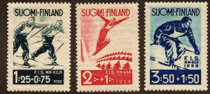 Finland (1938) - Scott # B31 - B33,  MH