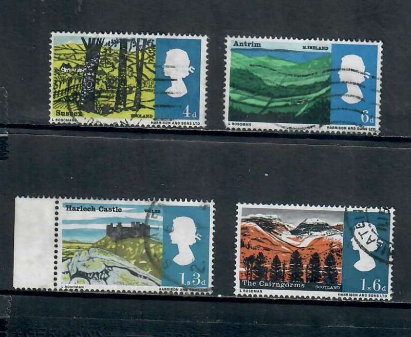 G.B 1966 COMMEMORATIVES  SET LANDSCAPES USED  h 081220