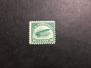 US stamp,  air mail, C2,  CURTISS JENNY, Genuine, light hinged,  RARE, List 2033